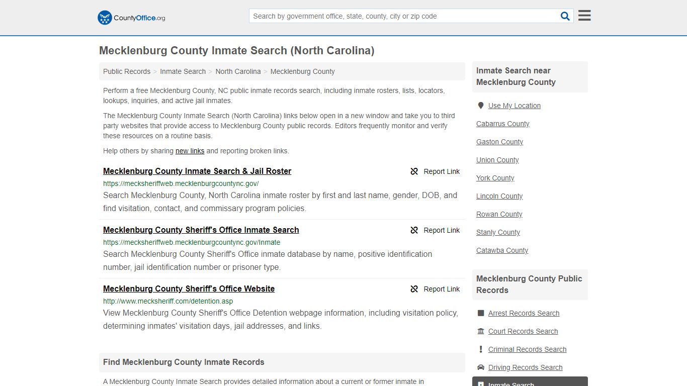 Inmate Search - Mecklenburg County, NC (Inmate Rosters ...