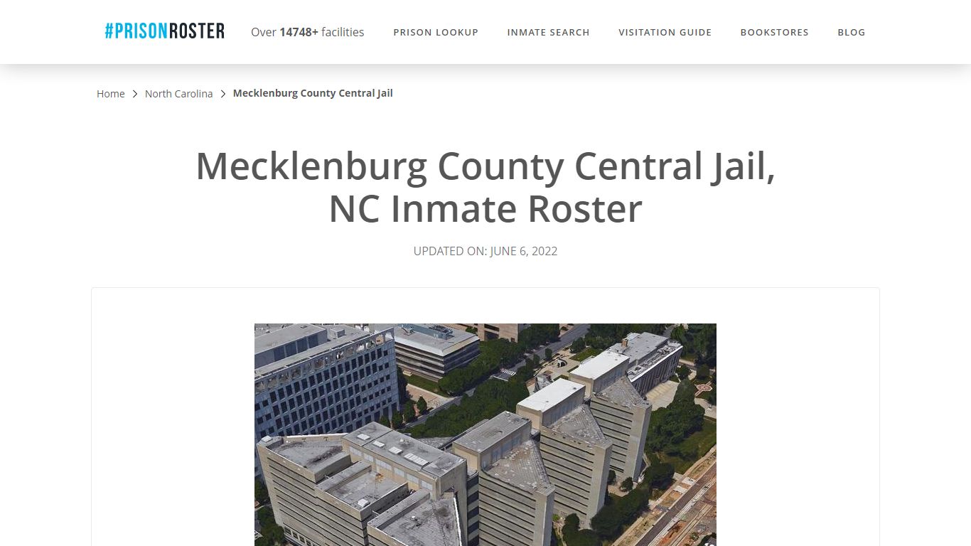 Mecklenburg County Central Jail, NC Inmate Roster
